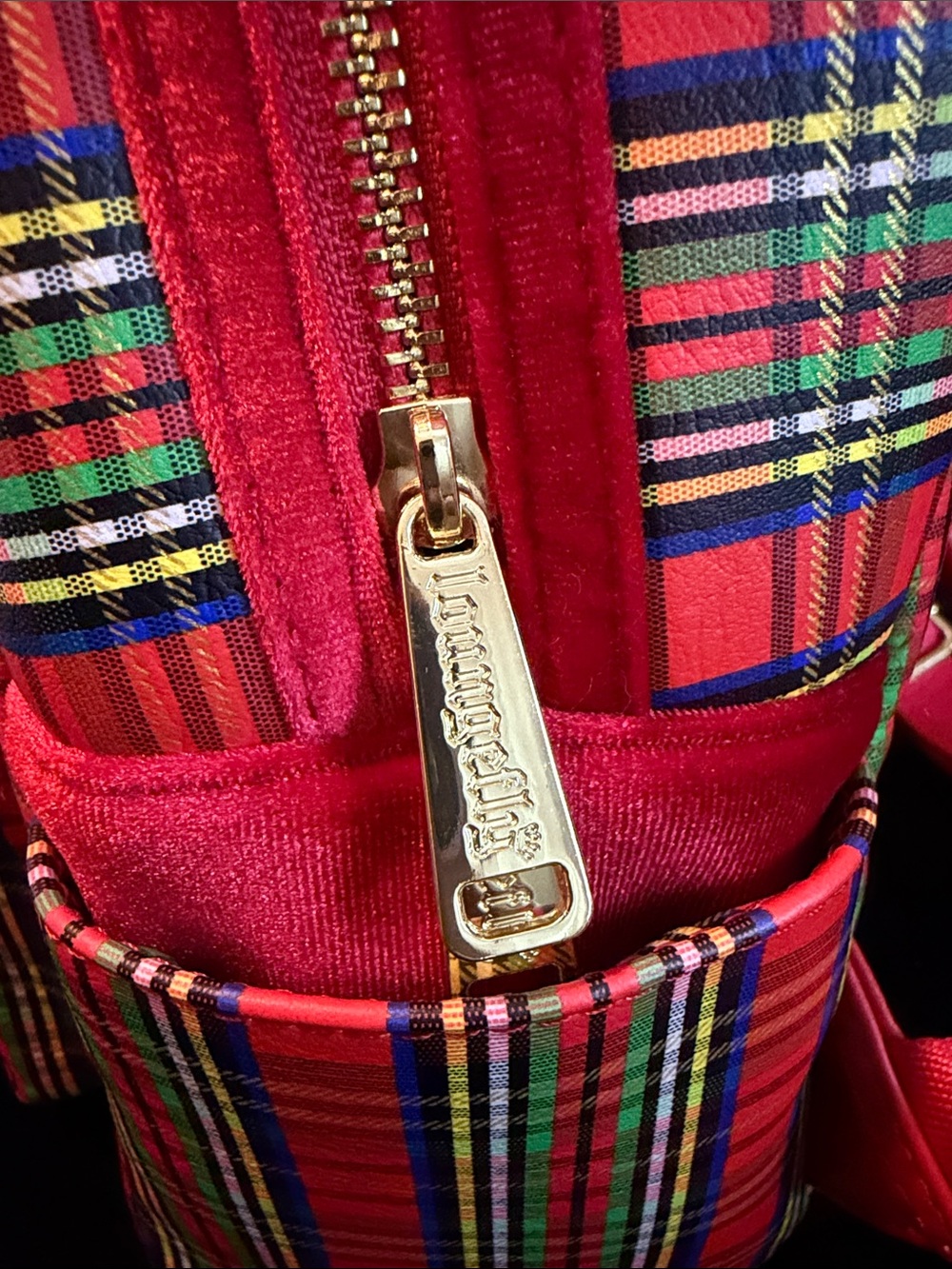 Disney Loungefly Mickey Mouse plaid mini backpack - Picture 3 of 7